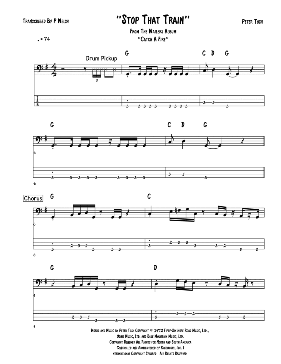 Stop That Train (arr. Accubass)