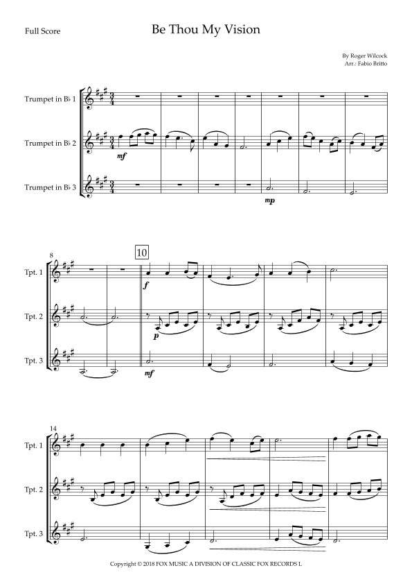 Be Thou My Vision (arr. Fabio Britto)