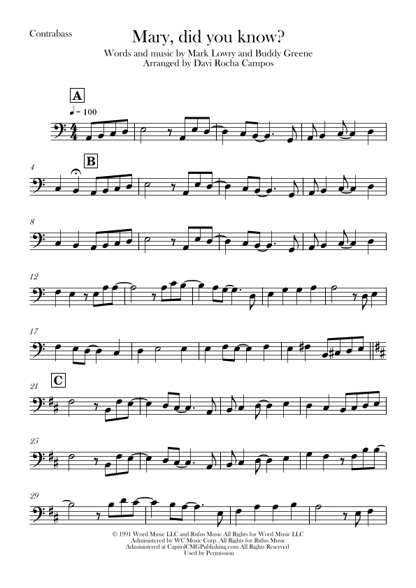 Mary, Did You Know? (arr. Davi Rocha Campos)