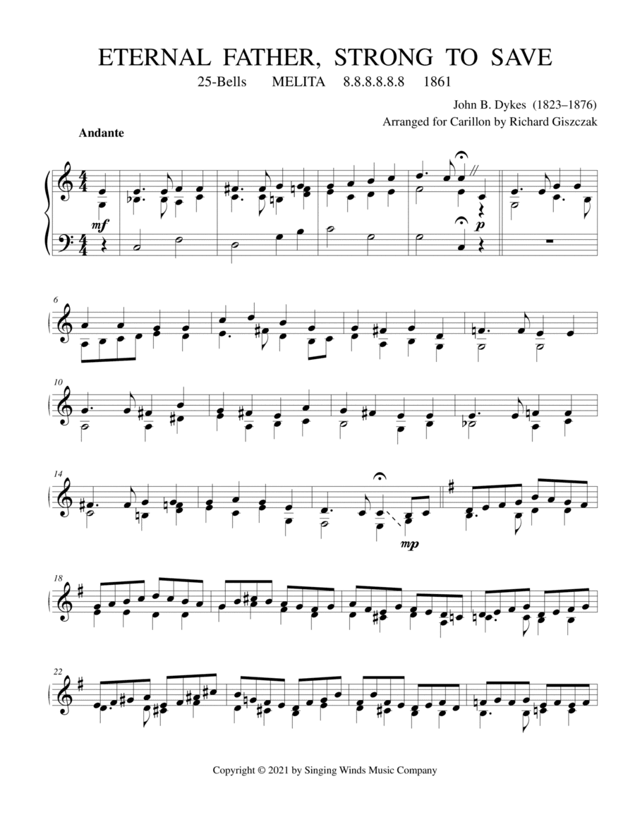 25B. Eternal Father, Strong to Save (MELITA) (arr. Richard Giszczak)