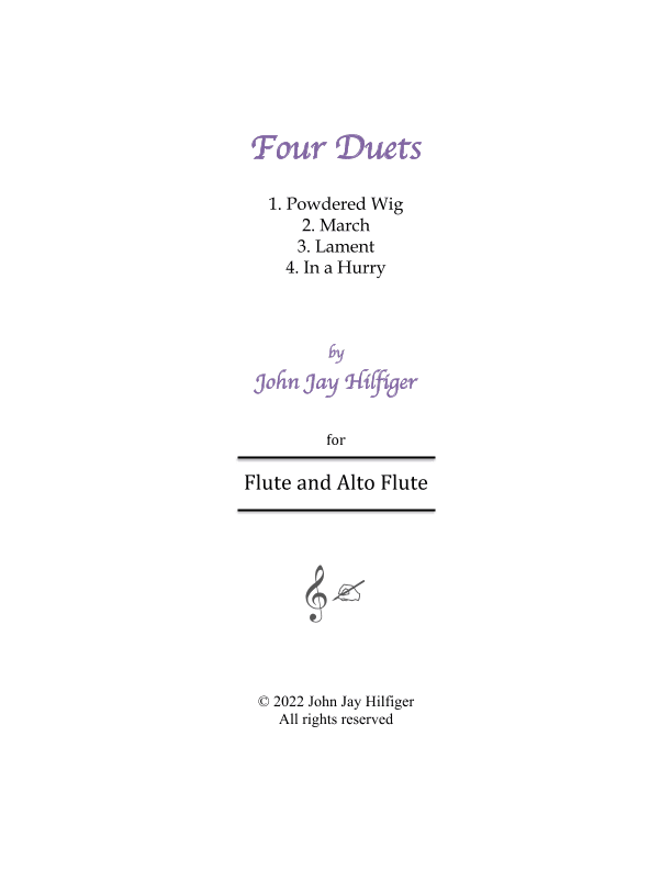 Four Duets for Flute and Alto Flute