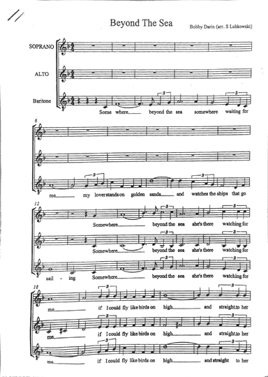 Beyond The Sea (arr. Simon Lubkowski)