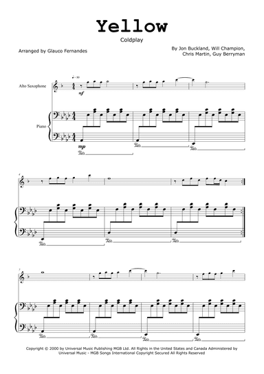 Yellow (arr. Glauco Fernandes)