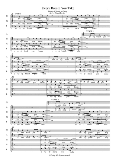 Every Breath You Take (arr. Stuart Davis)
