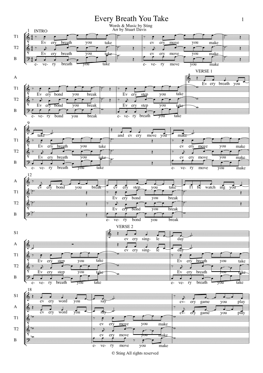 Every Breath You Take (arr. Stuart Davis)