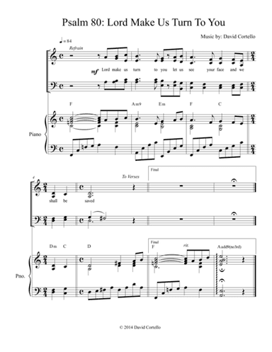 Psalm 80: Lord Make Us Turn To You