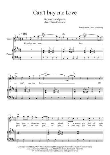 Can't Buy Me Love (arr. Duda Oriontte)