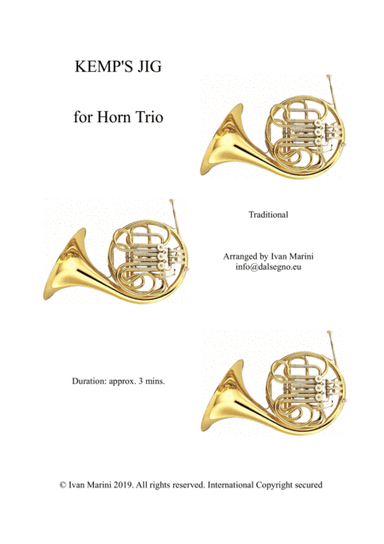 KEMP'S JIG - for Horn Trio (arr. Ivan Marini)
