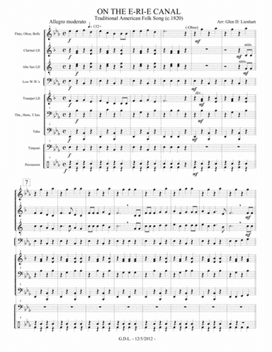 On the E-ri-e Canal (arr. Glen D. Lienhart)