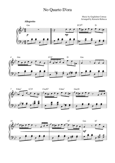 No Quarto D'ora (arr. Kaiserin Rebecca)
