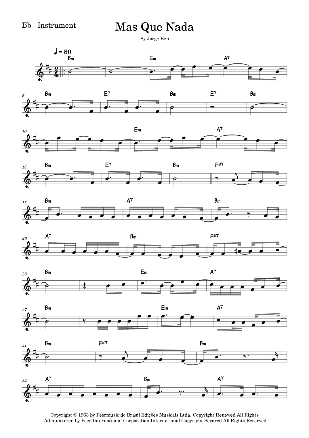 Mas Que Nada (arr. Fabio Eduardo de Oliveira)