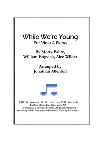 While We're Young (arr. Jonathan Allentoff)