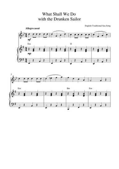 What Shall We Do with the Drunken Sailor? (arr. Kaiserin Rebecca)