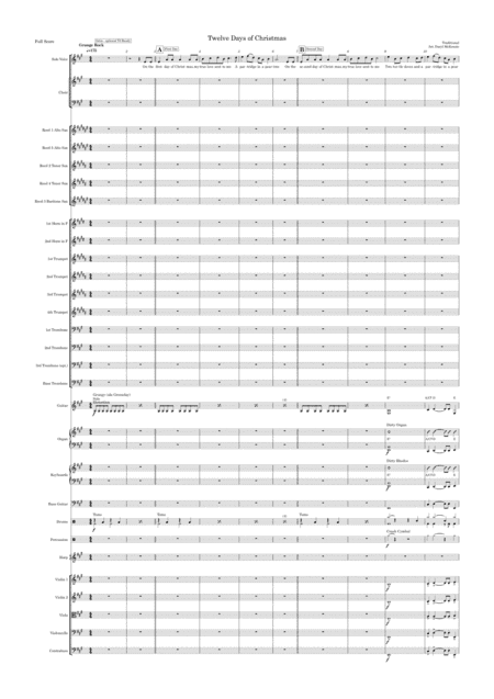 Twelve Days of Christmas, Rock Version - Solo voice with Choir with Pops Orchestra or Big Band Key o (arr. Daryl McKenzie)