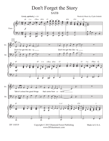 Don't Forget the Story - SATB - Lively and Meaningful Christmas Anthem - Easy voice ranges