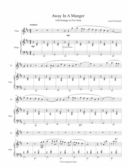 Away in a Manger ala Satie (arr. Laurel Gonzalo)