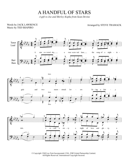 A Handful Of Stars (arr. Steve Tramack)