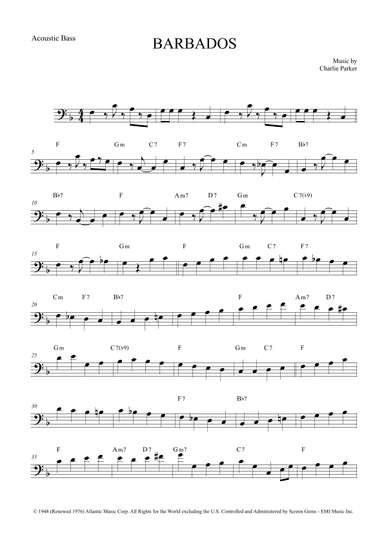 Barbados (arr. The Sheet Music Library)