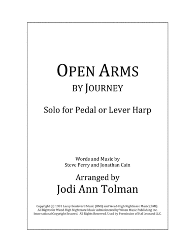 Open Arms (arr. Jodi Ann Tolman)