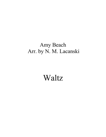 Waltz (arr. Nick Lacanski)