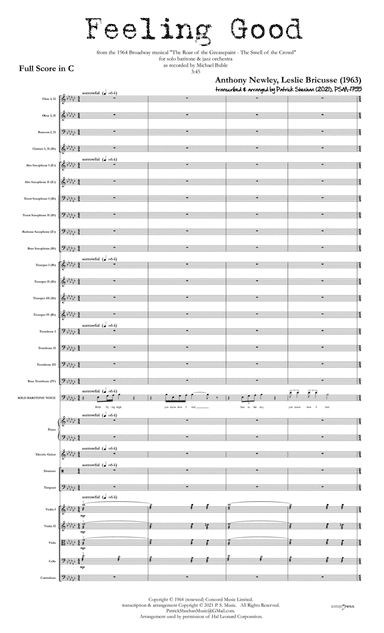 Feeling Good (arr. Patrick Sheehan)