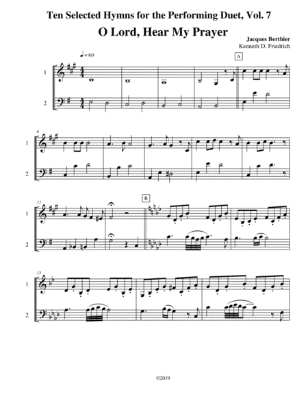Ten Selected Hymns for the Performing Duet, Vol. 7 - trumpet and trombone (euphonium) (arr. Kenneth D. Friedrich)