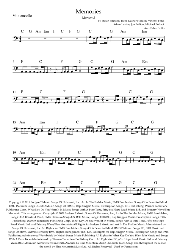 Memories (arr. Fabio Britto)