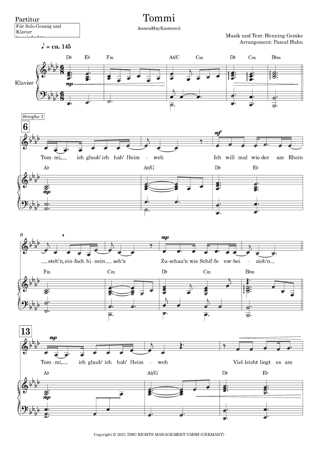Tommi (arr. Pascal Hahn)