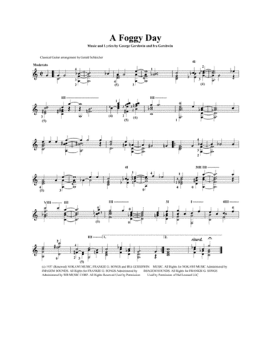 A Foggy Day (In London Town)  from A DAMSEL IN DISTRESS (arr. Gerald Schleicher)