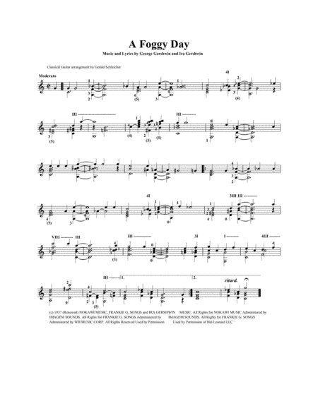 A Foggy Day (In London Town)  from A DAMSEL IN DISTRESS (arr. Gerald Schleicher)
