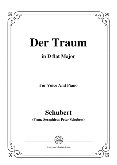 Schubert-Der Traum,Op.172 No.1,in D flat Major,for Voice&Piano (arr. MSM)