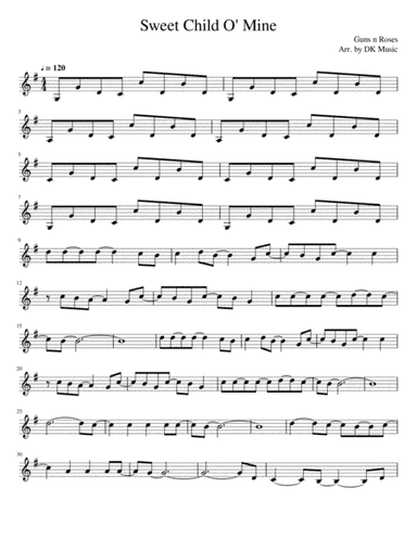 Sweet Child O' Mine (arr. DK Music)