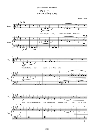 Psalm 36 for voice and piano