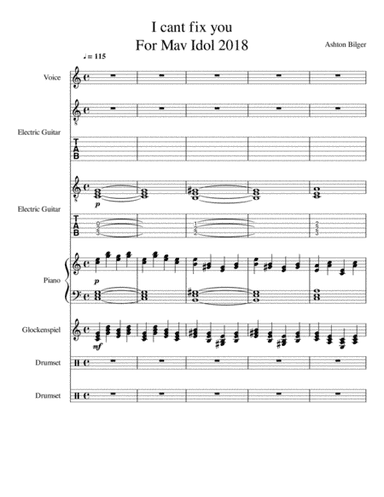 I cant fix you by the Living Tombstone Arr. Ashton Bilger (arr. Ashton Bilger)