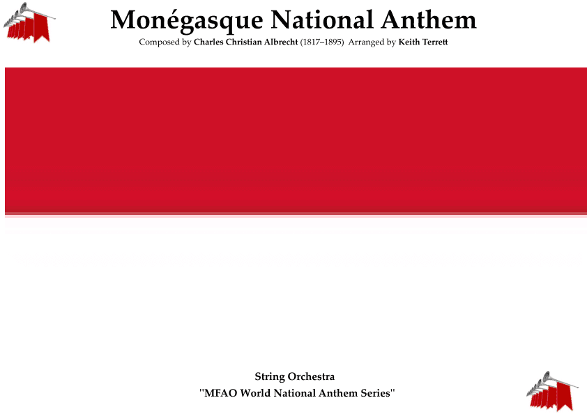 Monégasque (Monaco) National Anthem for String Orchestra (MFAO World National Anthem Series) (arr. Keith Terrett)