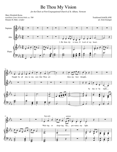 Be Thou My Vision (arr. Erin Grainger)