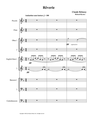 Rêverie - Double Reed Septet + Piccolo & Flute (arr. Richard Byrnes)