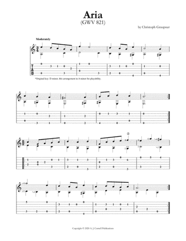 Aria (GWV 821) (arr. Mark Phillips)