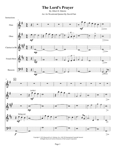 The Lord's Prayer (arr. David Flatt)