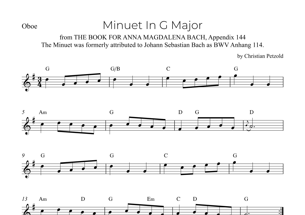 Minuet In G Major (arr. Alex Nunes Rodrigues)