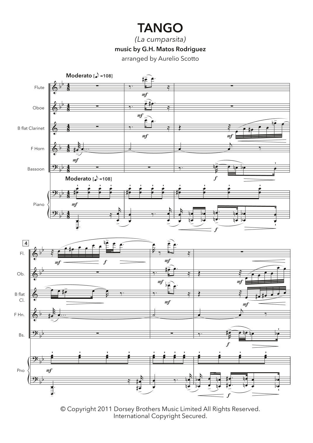 La Cumparsita (arr. Aurelio Scotto)