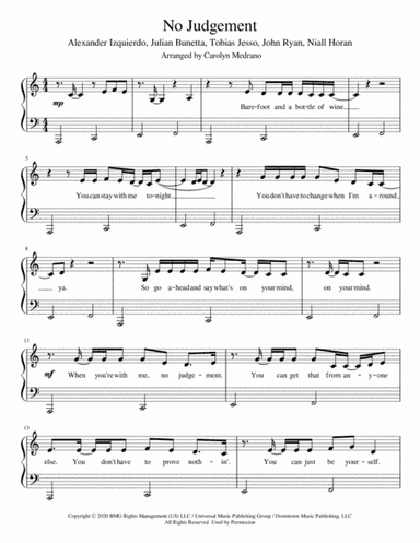 No Judgement (arr. Carolyn Medrano)