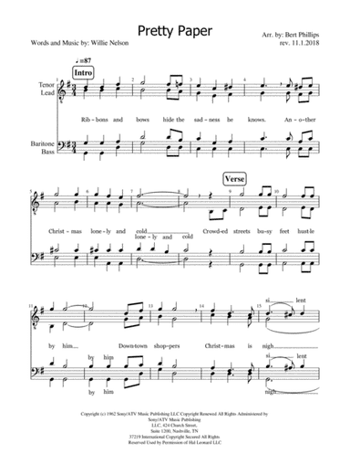 Pretty Paper (arr. Bert Phillips)