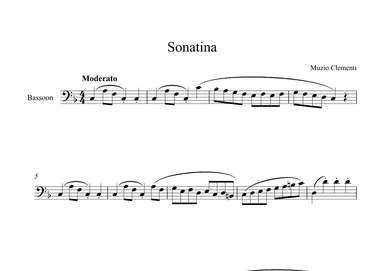 Sonatina (In C Major) - Muzio Clementi (Bassoon) (arr. Digital Book Music)
