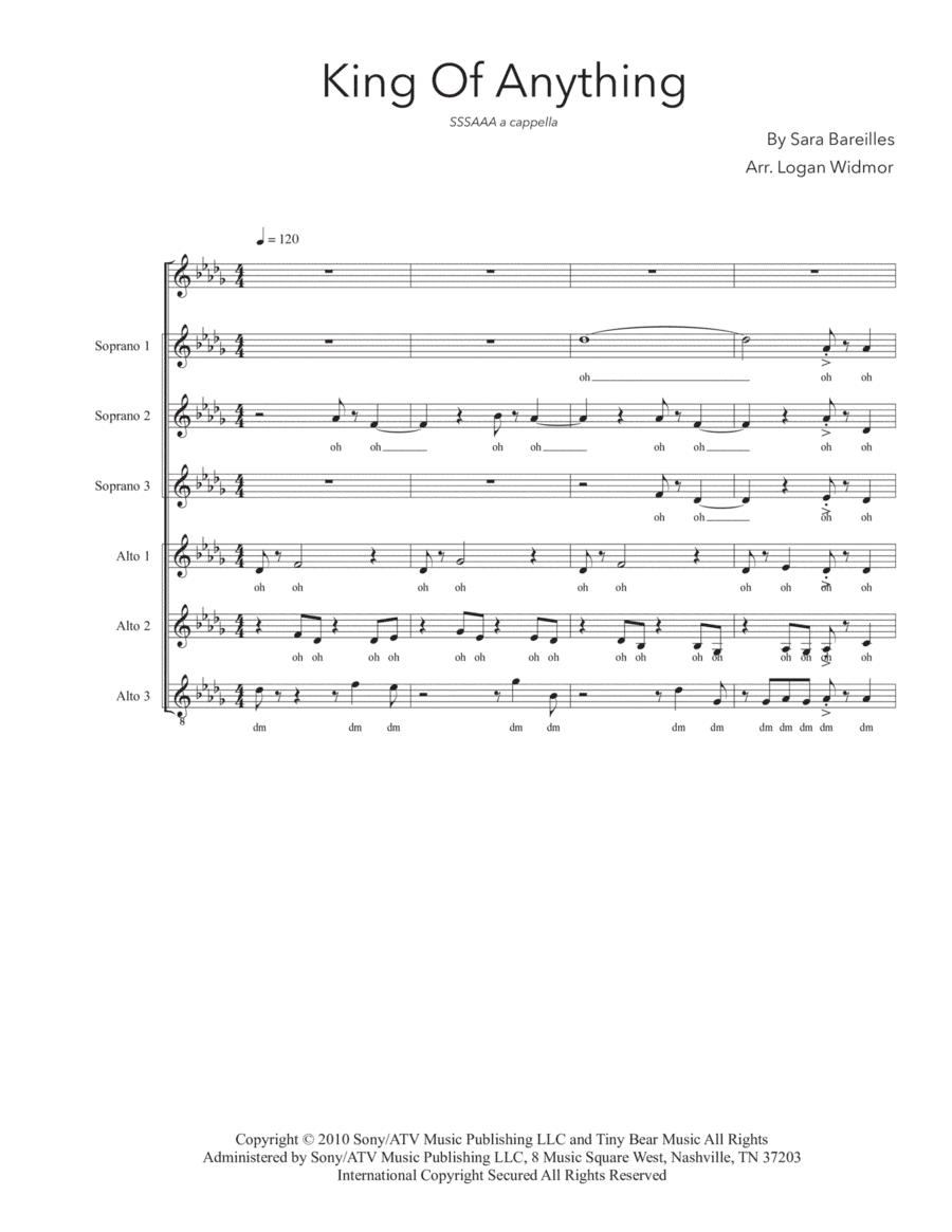 King Of Anything (arr. Logan Widmor)