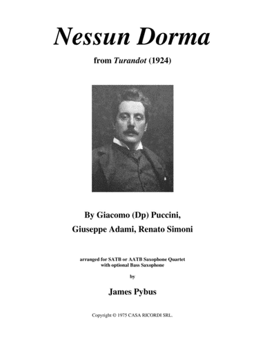 Nessun Dorma (arr. James Pybus)