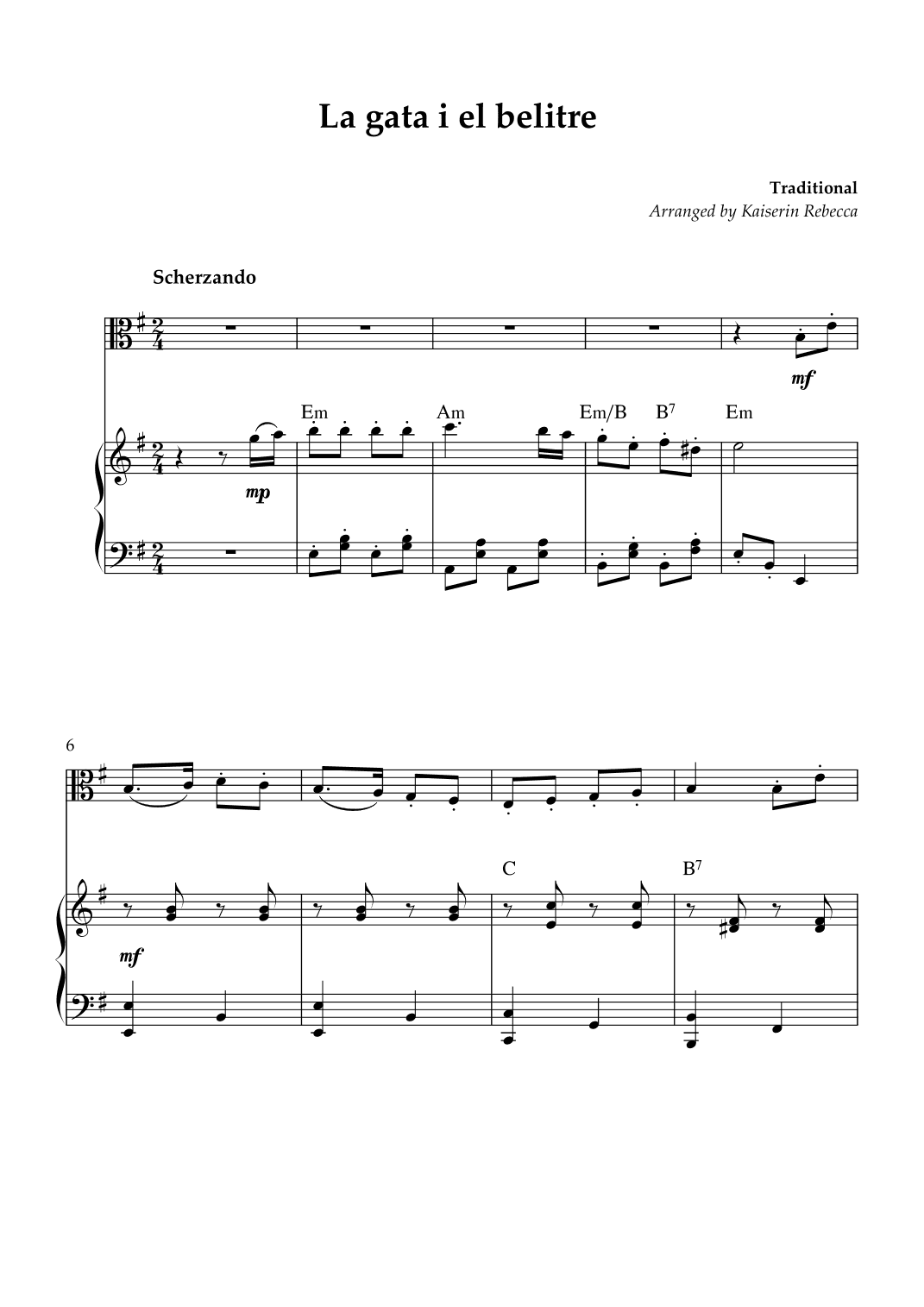 La gata i el belitre (arr. Kaiserin Rebecca)