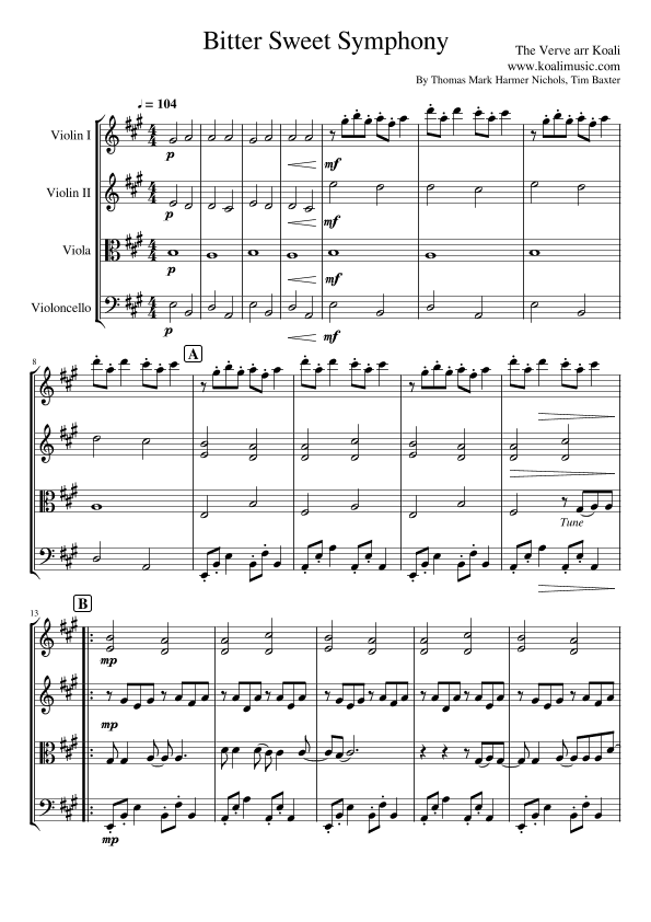 Bittersweet Symphony (arr. KoaliMusic)
