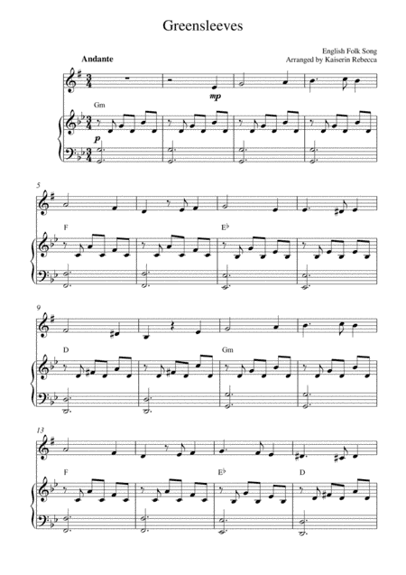Greensleeves (arr. Kaiserin Rebecca)