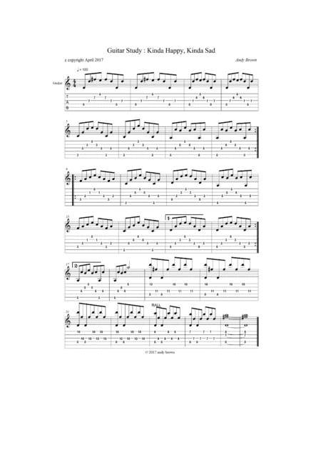 Guitar Study : Kinda Happy, Kinda Sad